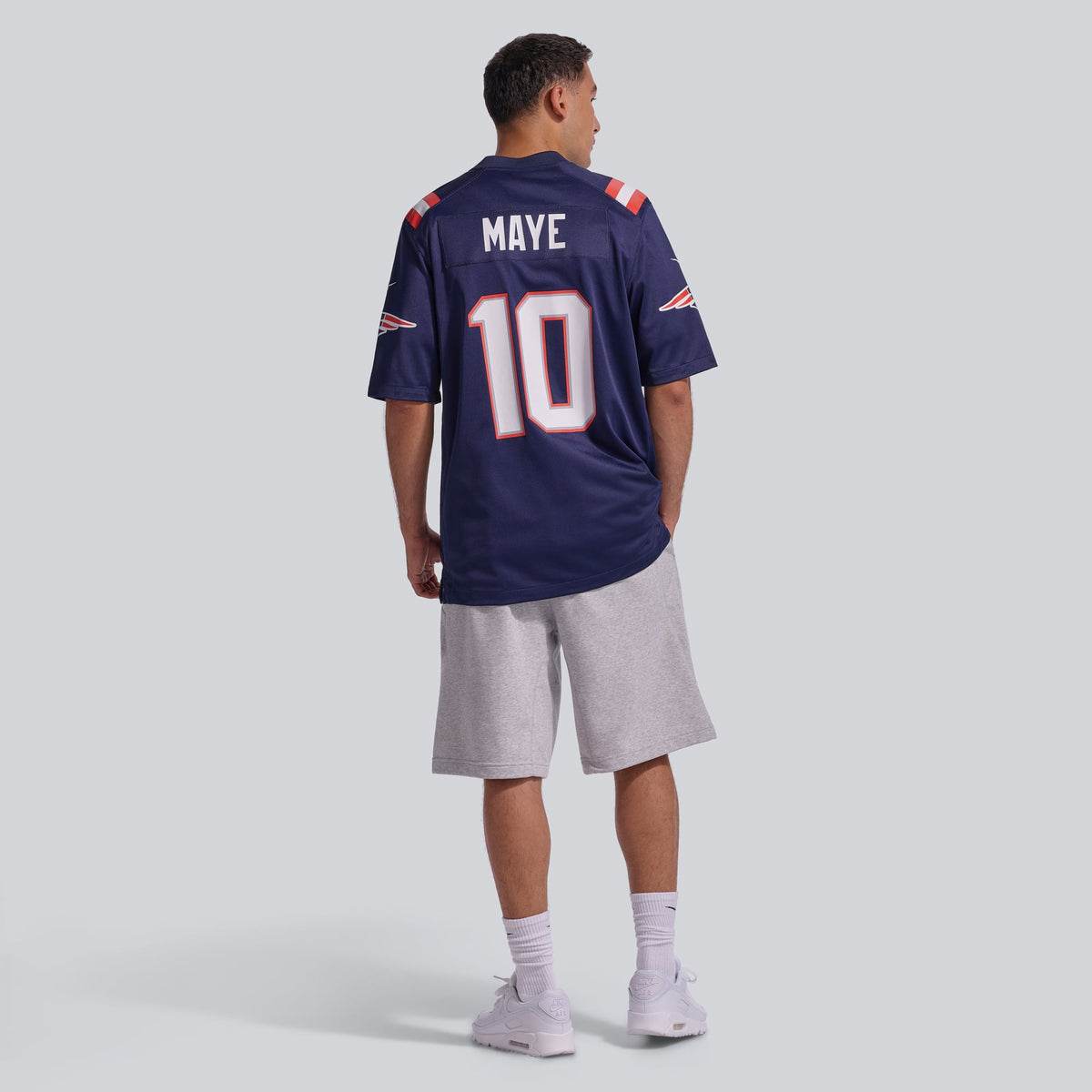 Men's New England Patriots Drake Maye Nike Navy  Player Game Jersey