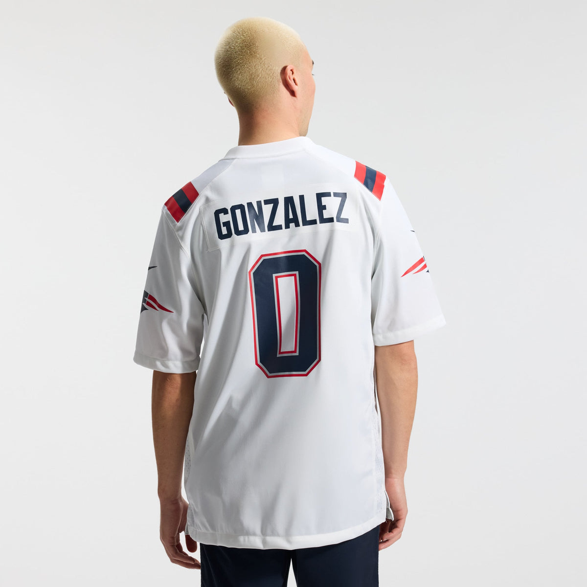 Men's New England Patriots Christian Gonzalez Nike  Navy Team Game Jersey