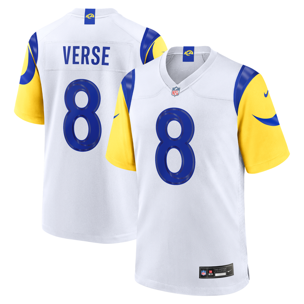 Men's Los Angeles Rams Jared Verse Nike White White Game Player Jersey