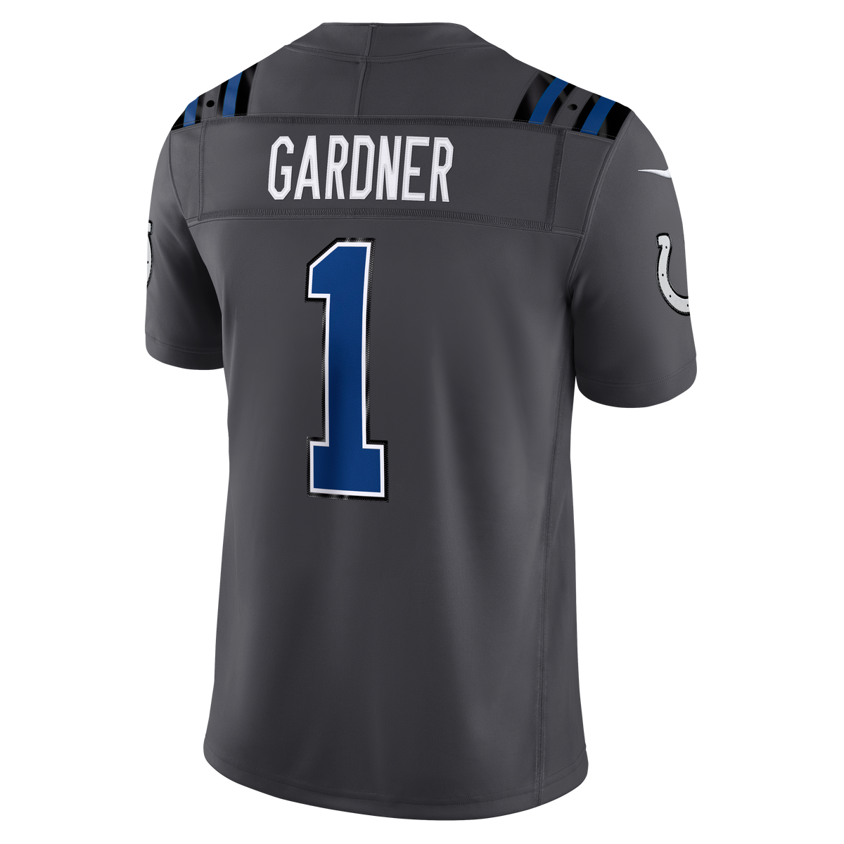 Men's Indianapolis Colts Ahmad Sauce Gardner Nike Anthracite 2026 Rivalries Collection Stitched Limited Jersey