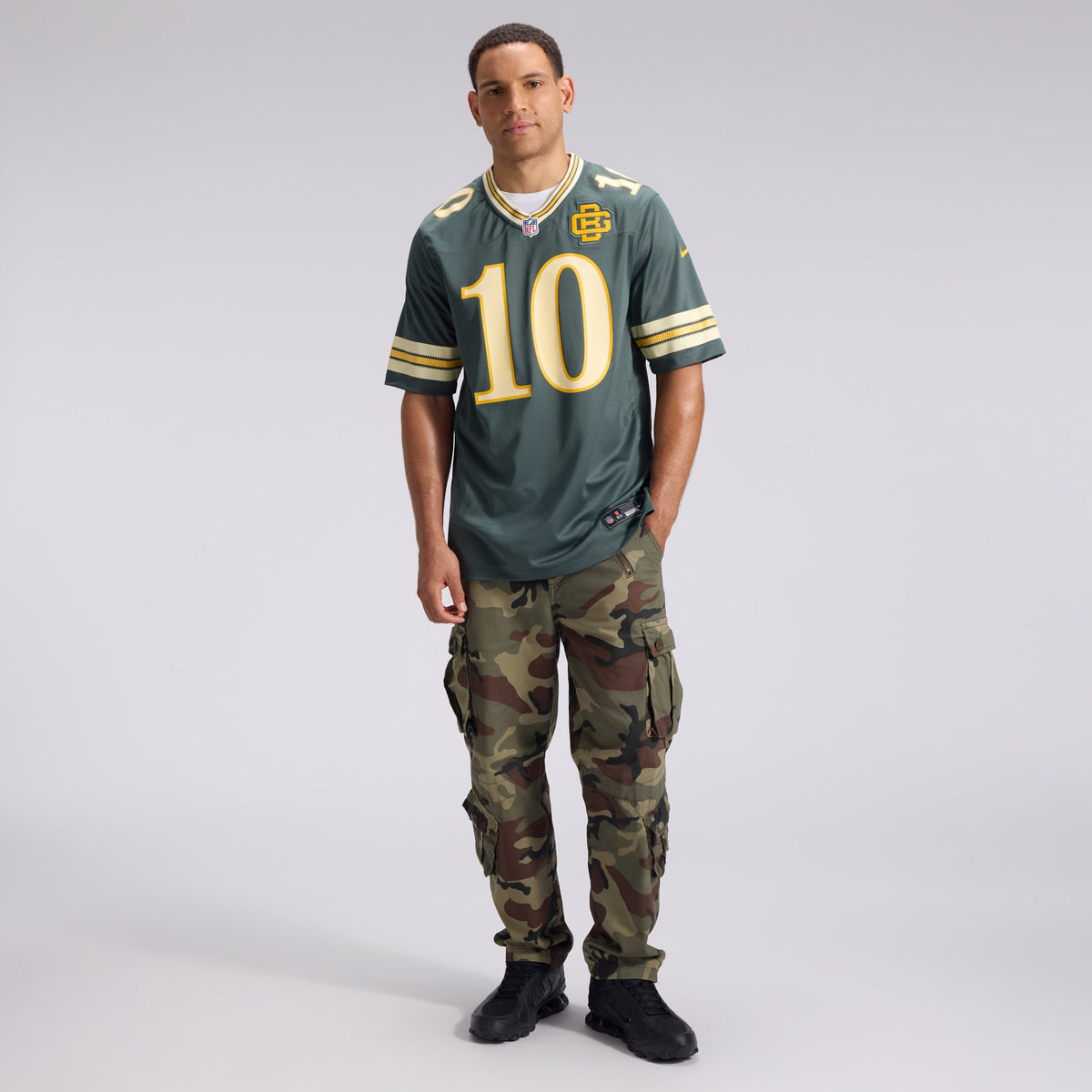 Men's Green Bay Packers Jordan Love Nike Green 2026 Rivalries Collection Game Jersey