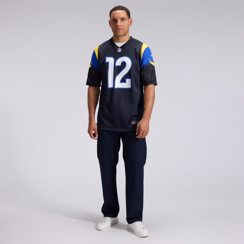Men's Los Angeles Rams Puka Nacua Nike Dark Blue Rivalries Collection Game Jersey
