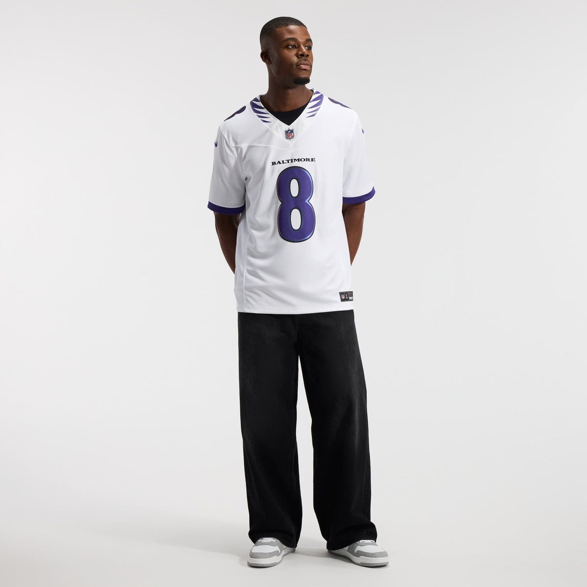 Men's Baltimore Ravens Lamar Jackson Nike Black Alternate Alternate Vapor F.U.S.E. Stitched Limited Jersey