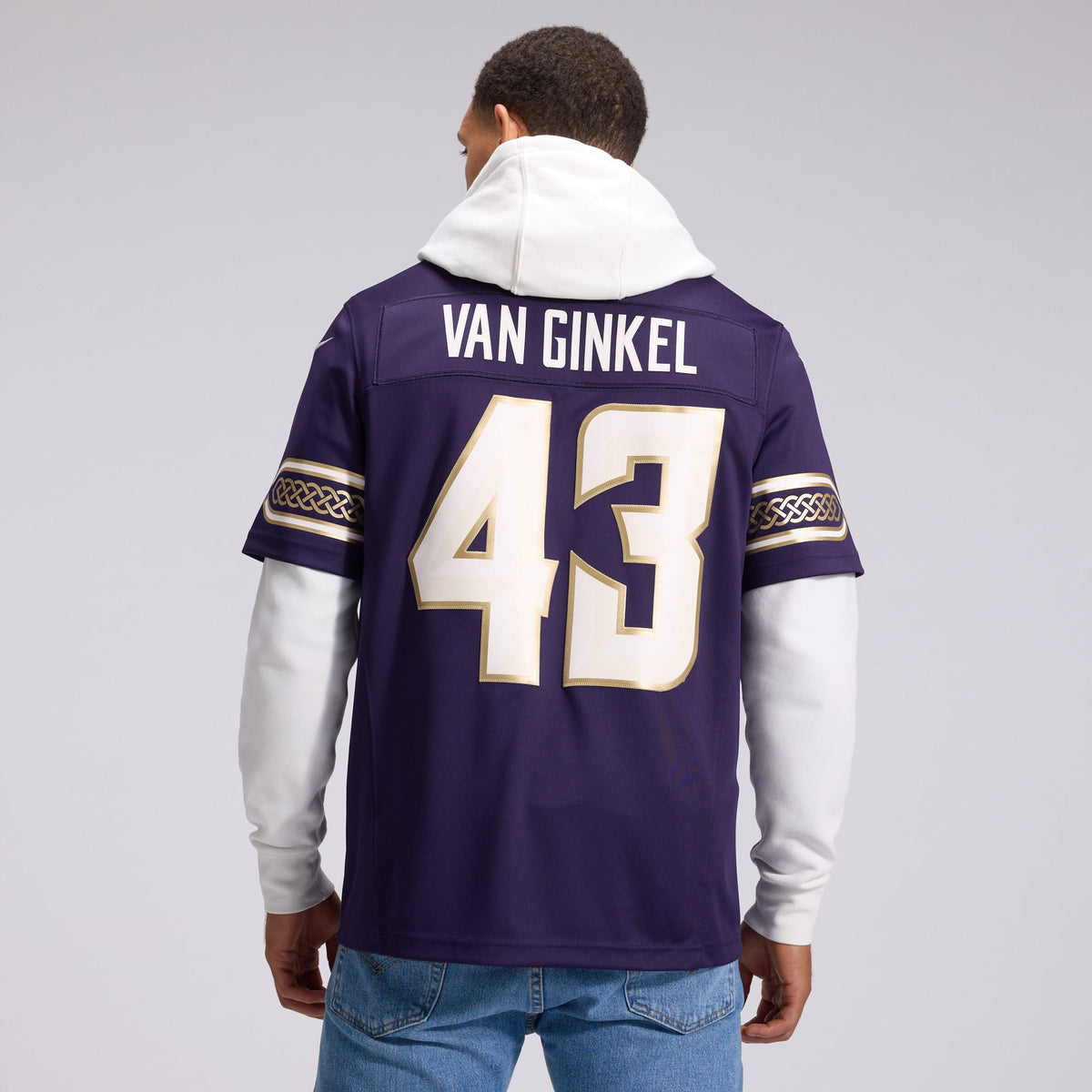 Men's Minnesota Vikings Andrew Van Ginkel Nike Purple 2026 Rivalries Collection Stitched Limited Jersey