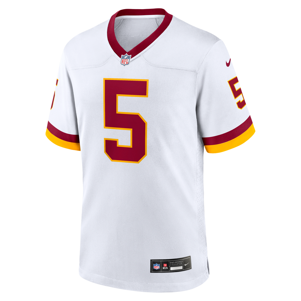 Men's Washington Commanders Jayden Daniels Nike White Game Super Bowl Era Jersey