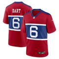 Men's New York Giants Jaxson Dart Nike Red Alternate Century Red Game Jersey