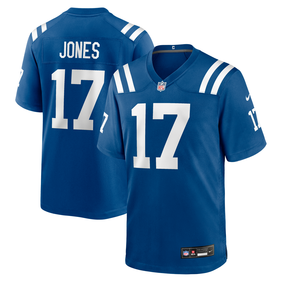 Men's Indianapolis Colts Daniel Jones Nike  White Game Jersey