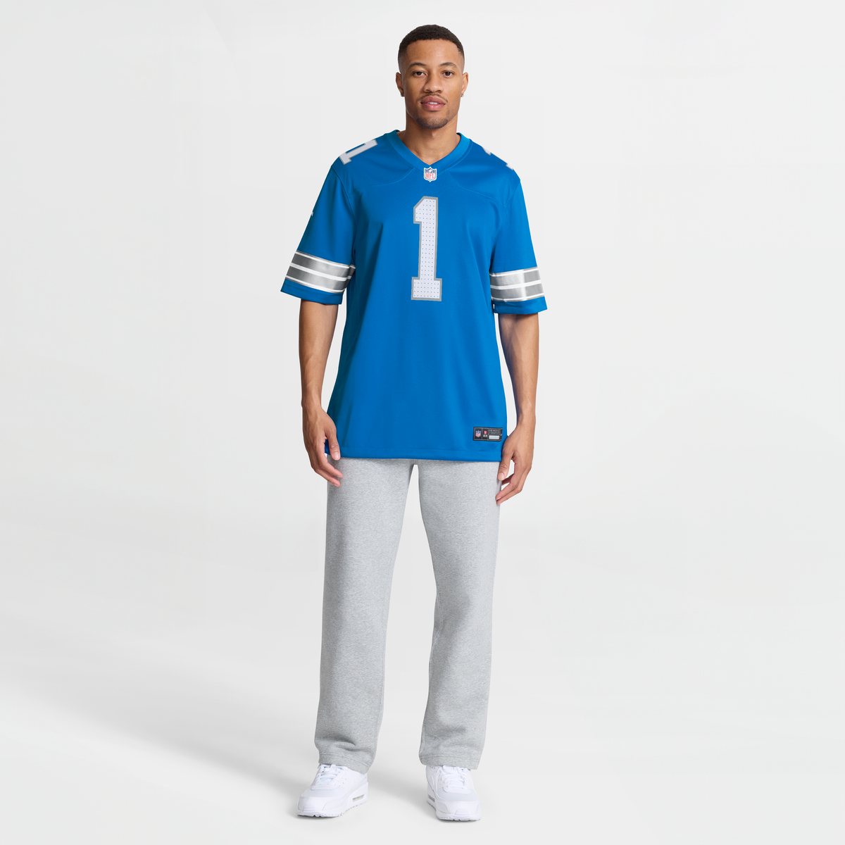 Men's Detroit Lions Blake Miller Nike Blue Team Game Jersey