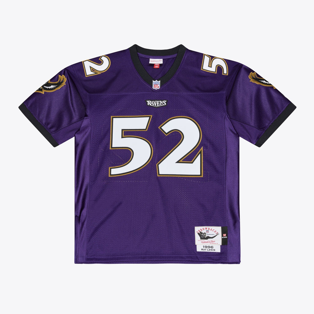 Men's Baltimore Ravens Ray Lewis Mitchell & Ness Purple 1996 Authentic Throwback Jersey