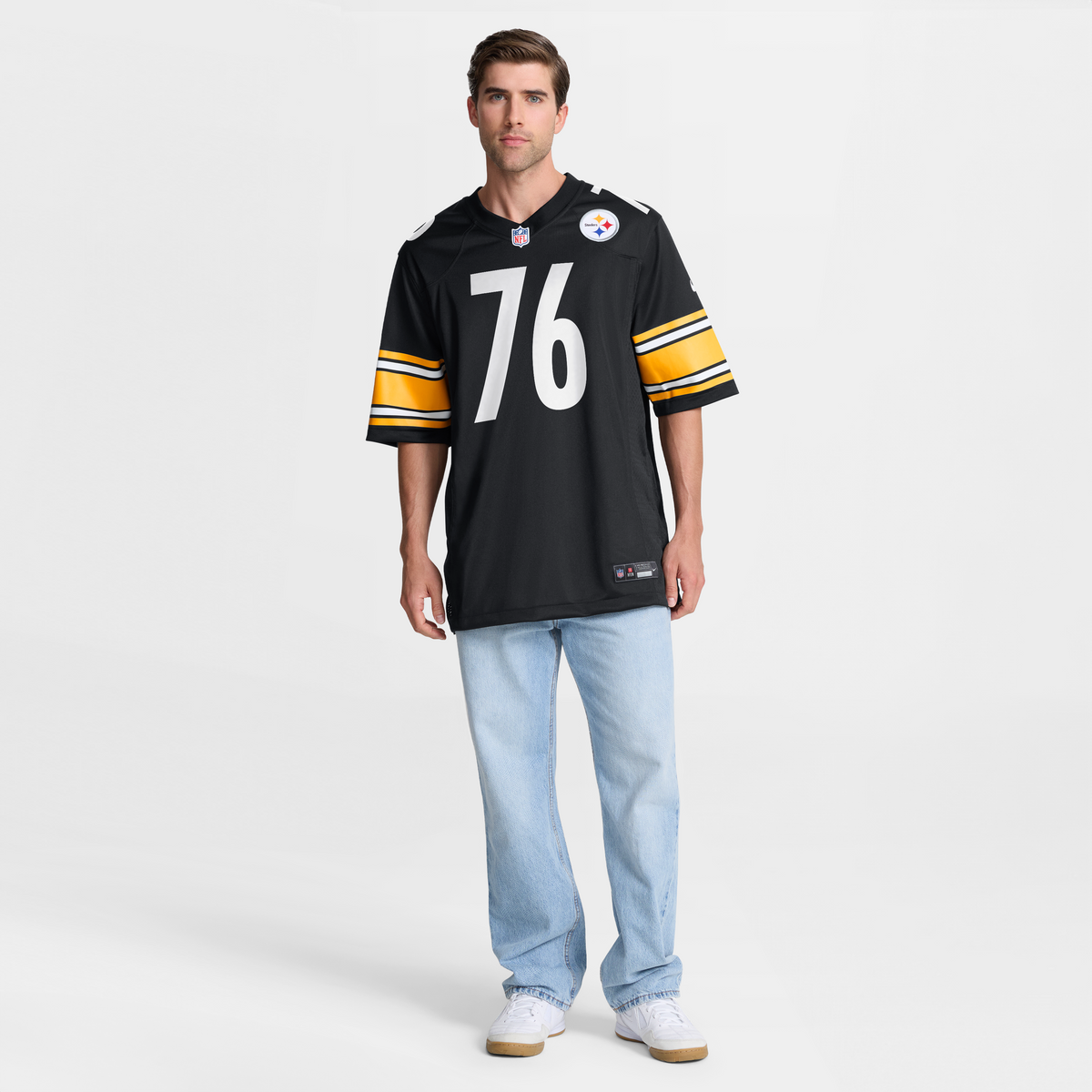 Men's Pittsburgh Steelers Troy Fautanu Nike Black  Player Game Jersey