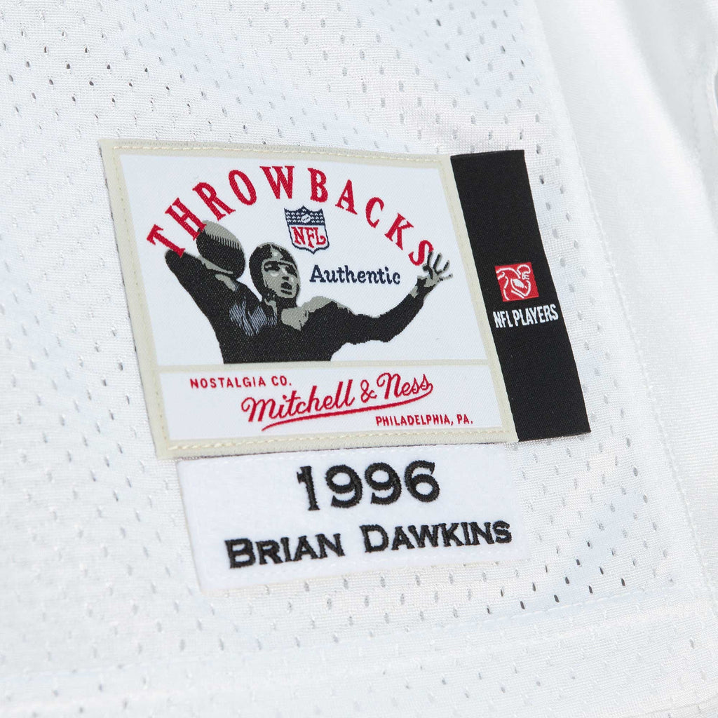 Men's Philadelphia Eagles 1996 Brian Dawkins Mitchell & Ness White Authentic Throwback Retired Player Jersey
