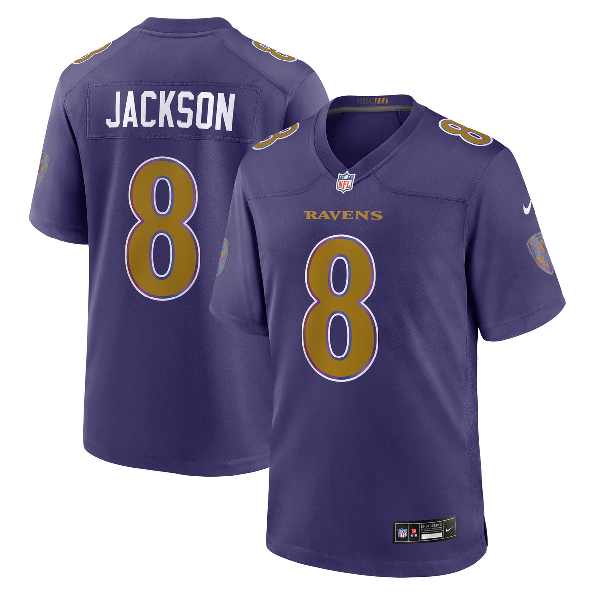 Men's Baltimore Ravens Lamar Jackson Nike Black Alternate Game Jersey