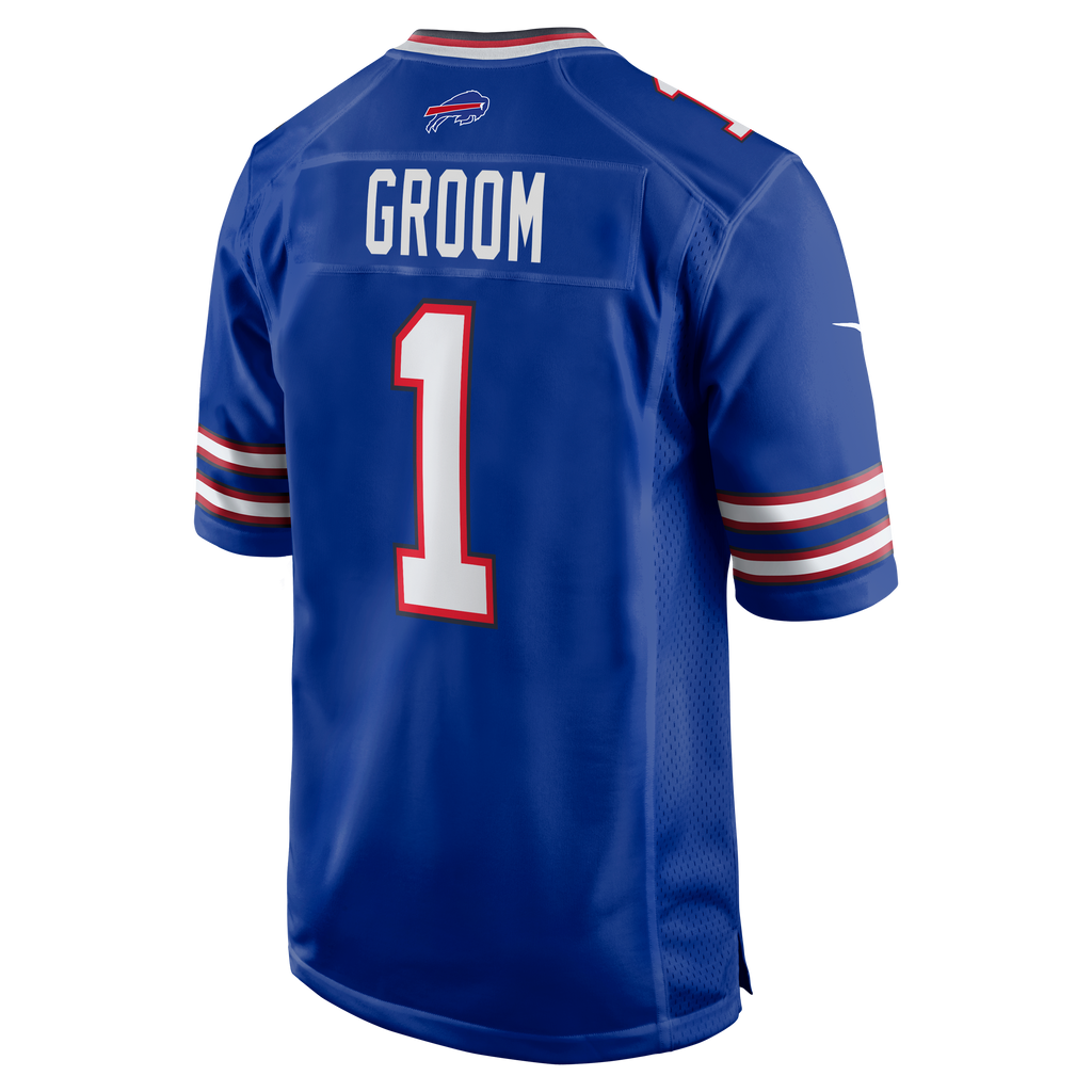 Men's Buffalo Bills Number 1 Groom Nike Royal Game Jersey