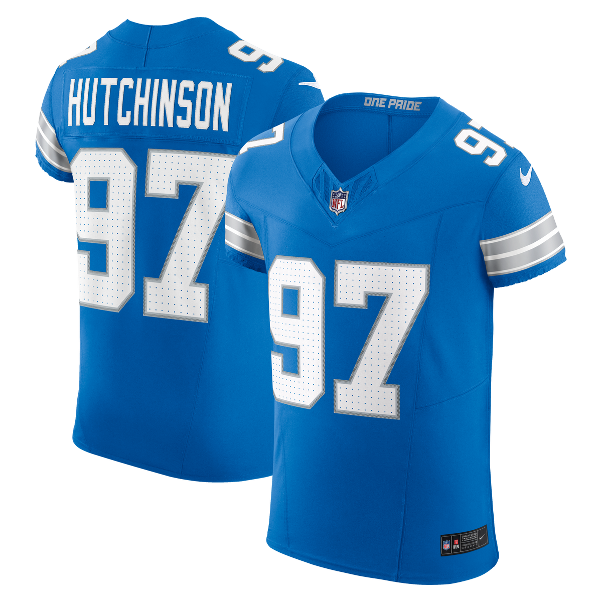 Men's Detroit Lions Aidan Hutchinson Nike Black Alternate Vapor F.U.S.E. Elite Jersey