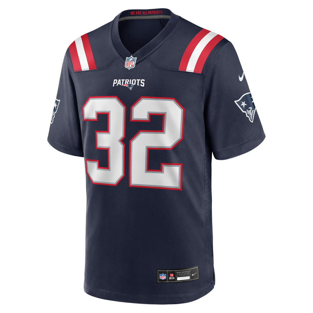 Men's New England Patriots TreVeyon Henderson Nike Red Alternate Game Player Jersey