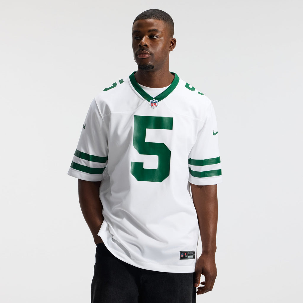 Men's New York Jets Garrett Wilson Nike Legacy Black Alternate Game Jersey