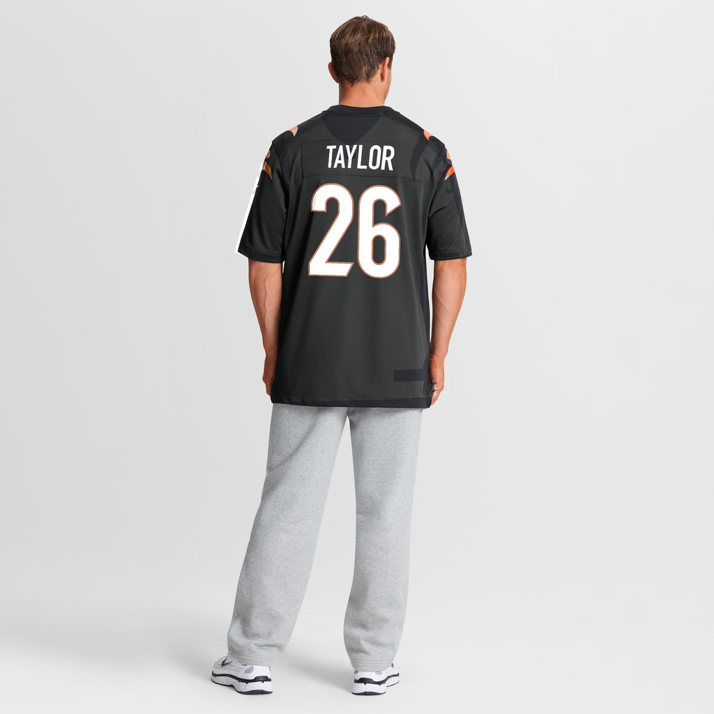 Men's Cincinnati Bengals Ja'Sir Taylor Nike  Black Team Game Jersey