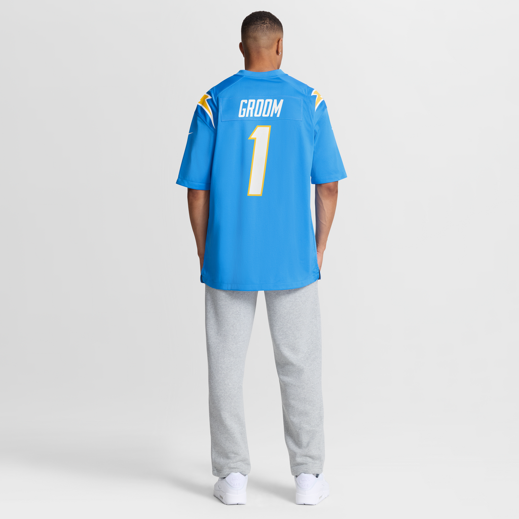 Men's Los Angeles Chargers Number 1 Groom Nike Powder Blue Game Jersey