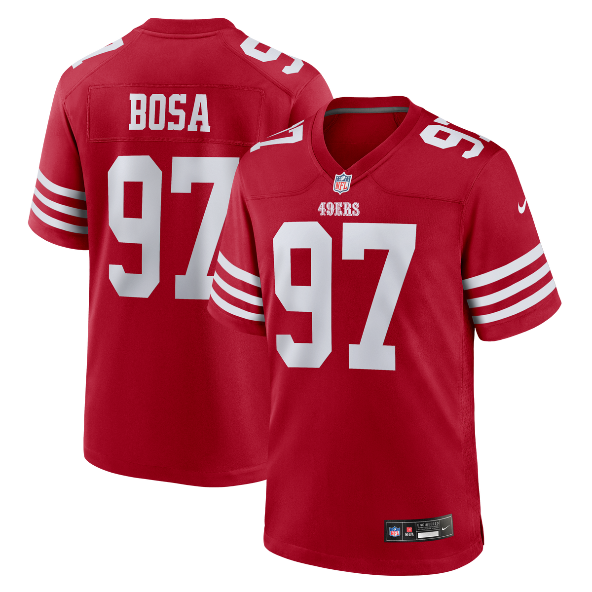 Men's San Francisco 49ers Nick Bosa Nike White Player Game Jersey