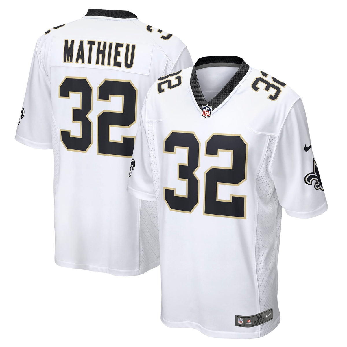 Men's New Orleans Saints Tyrann Mathieu Nike Black Game Jersey