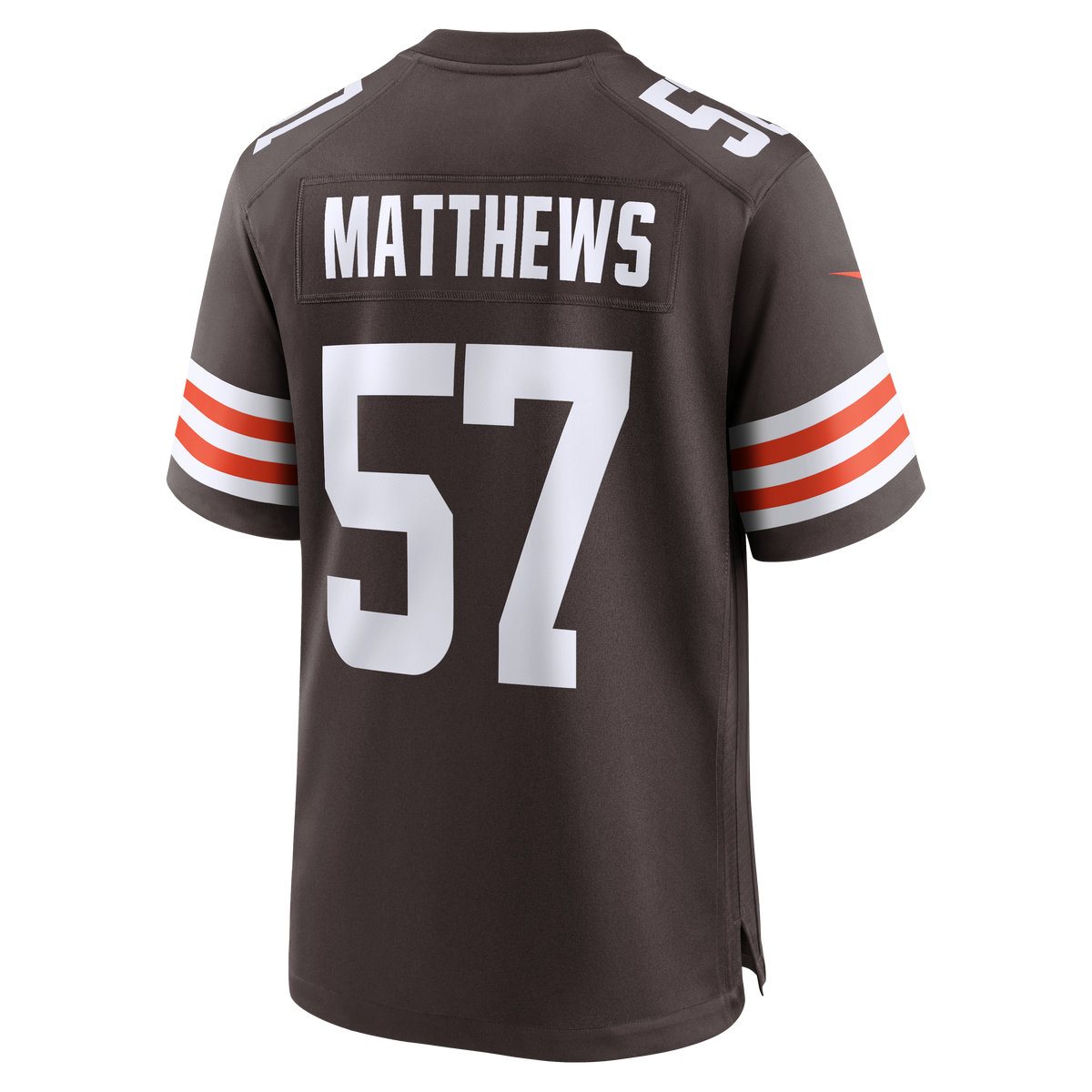 Men's Cleveland Browns Clay Matthews Nike Brown Game Retired Player Jersey