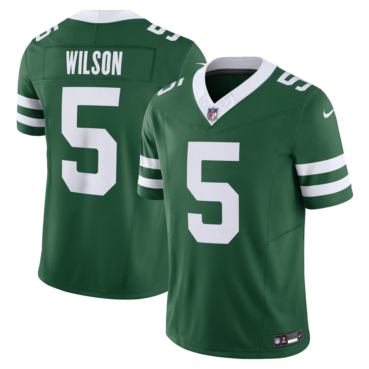 Men's New York Jets Garrett Wilson Nike Legacy White Vapor F.U.S.E. Limited Jersey