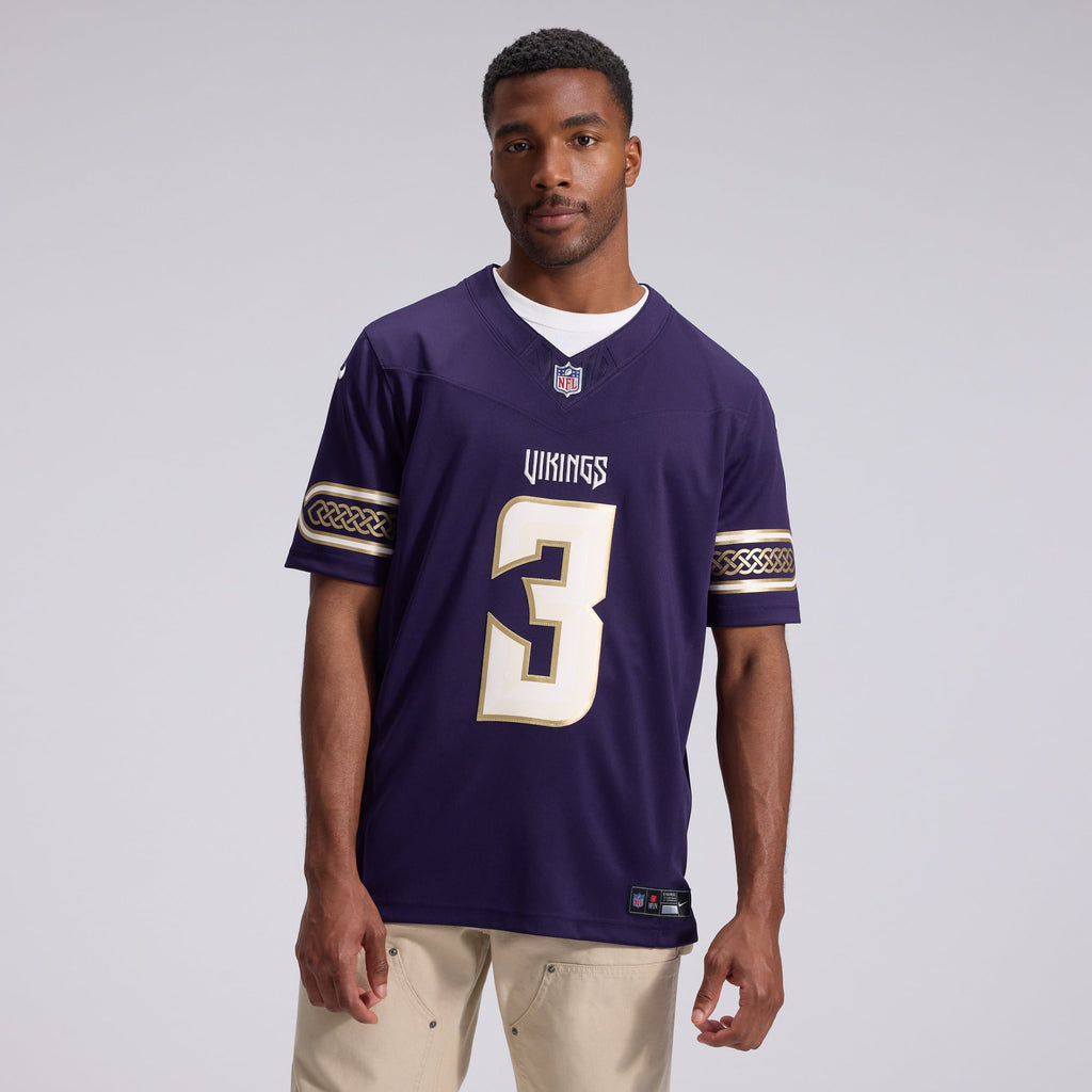 Men's Minnesota Vikings Jordan Addison Nike Purple 2026 Rivalries Collection Stitched Limited Jersey