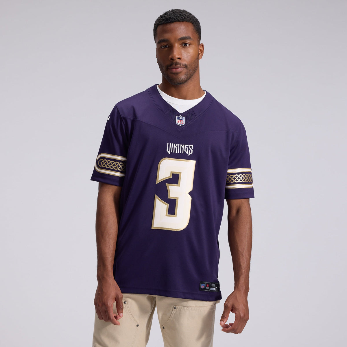 Men's Minnesota Vikings Jordan Addison Nike Purple 2026 Rivalries Collection Stitched Limited Jersey