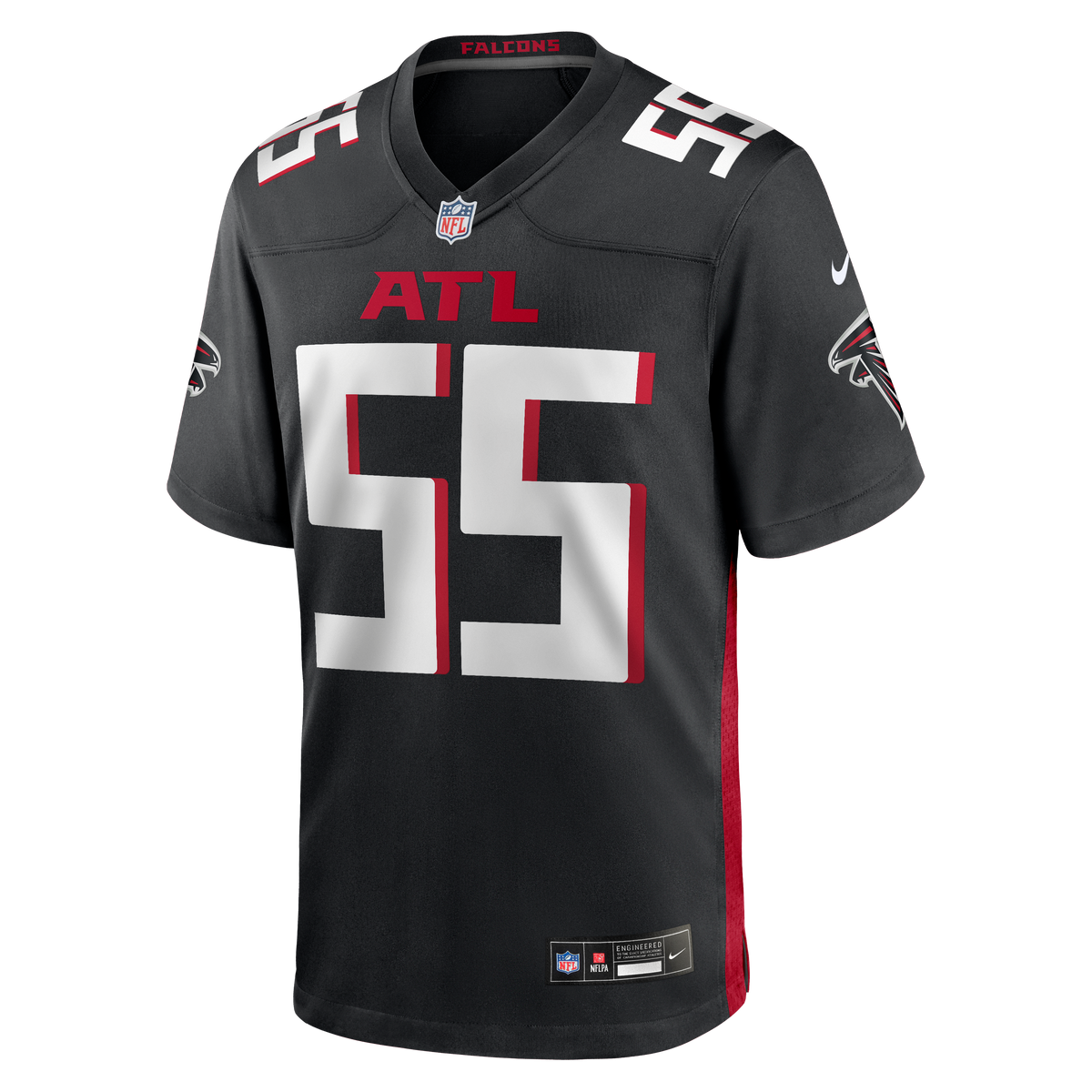 Men's Atlanta Falcons John Abraham Nike Black Game Retired Player Jersey