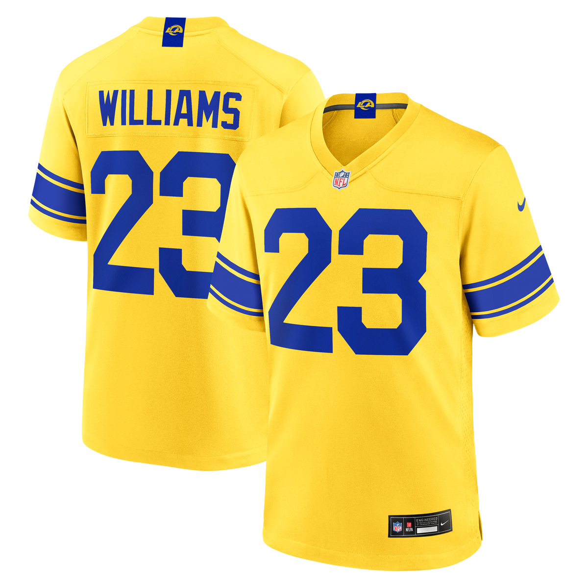 Men's Los Angeles Rams Kyren Williams Nike White White Game Player Jersey