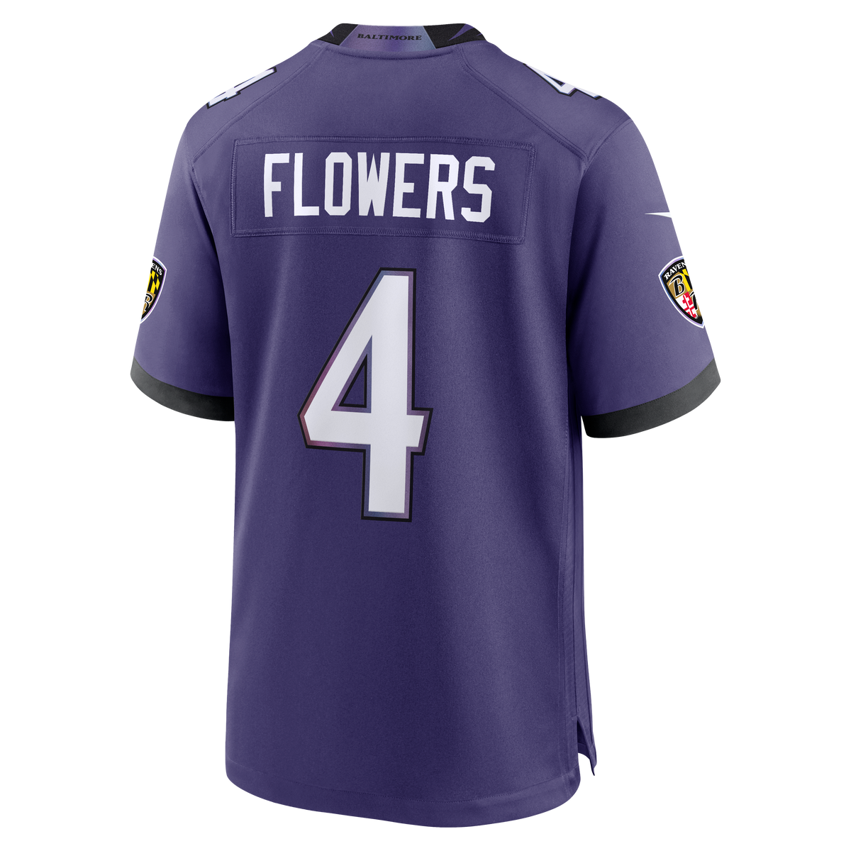 Men's Baltimore Ravens Zay Flowers Nike Purple Team Game Jersey