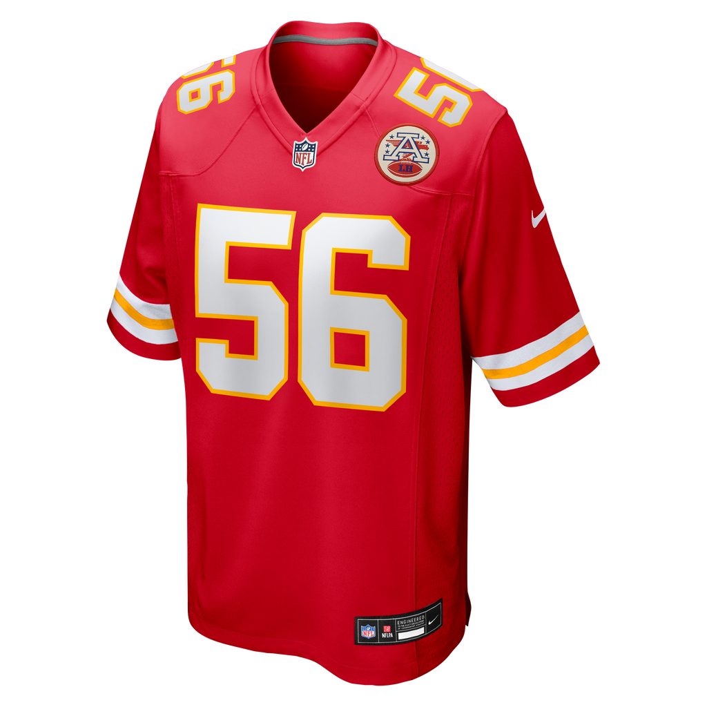 Men's Kansas City Chiefs George Karlaftis Nike Red Player Game Jersey