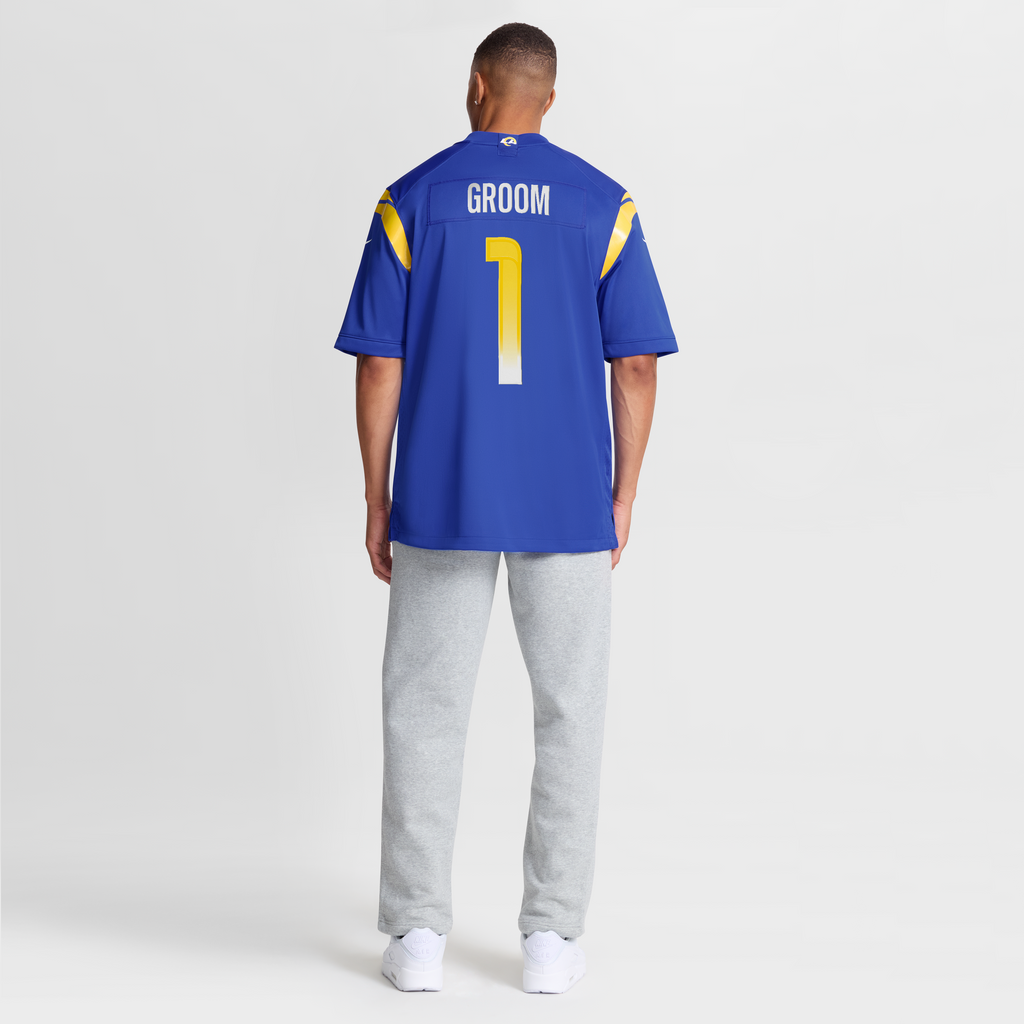 Men's Los Angeles Rams Number 1 Groom Nike Royal Game Jersey