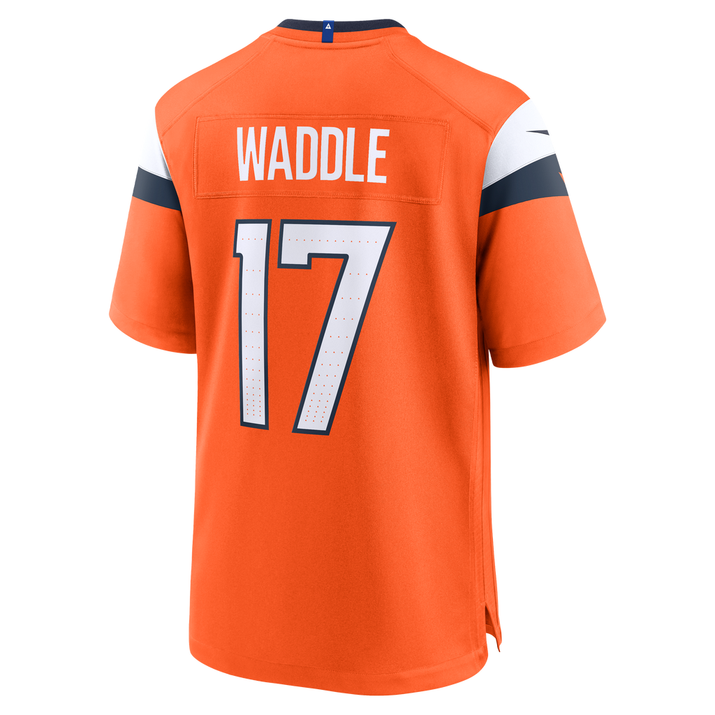 Men's Denver Broncos Jaylen Waddle Nike Orange Game Jersey