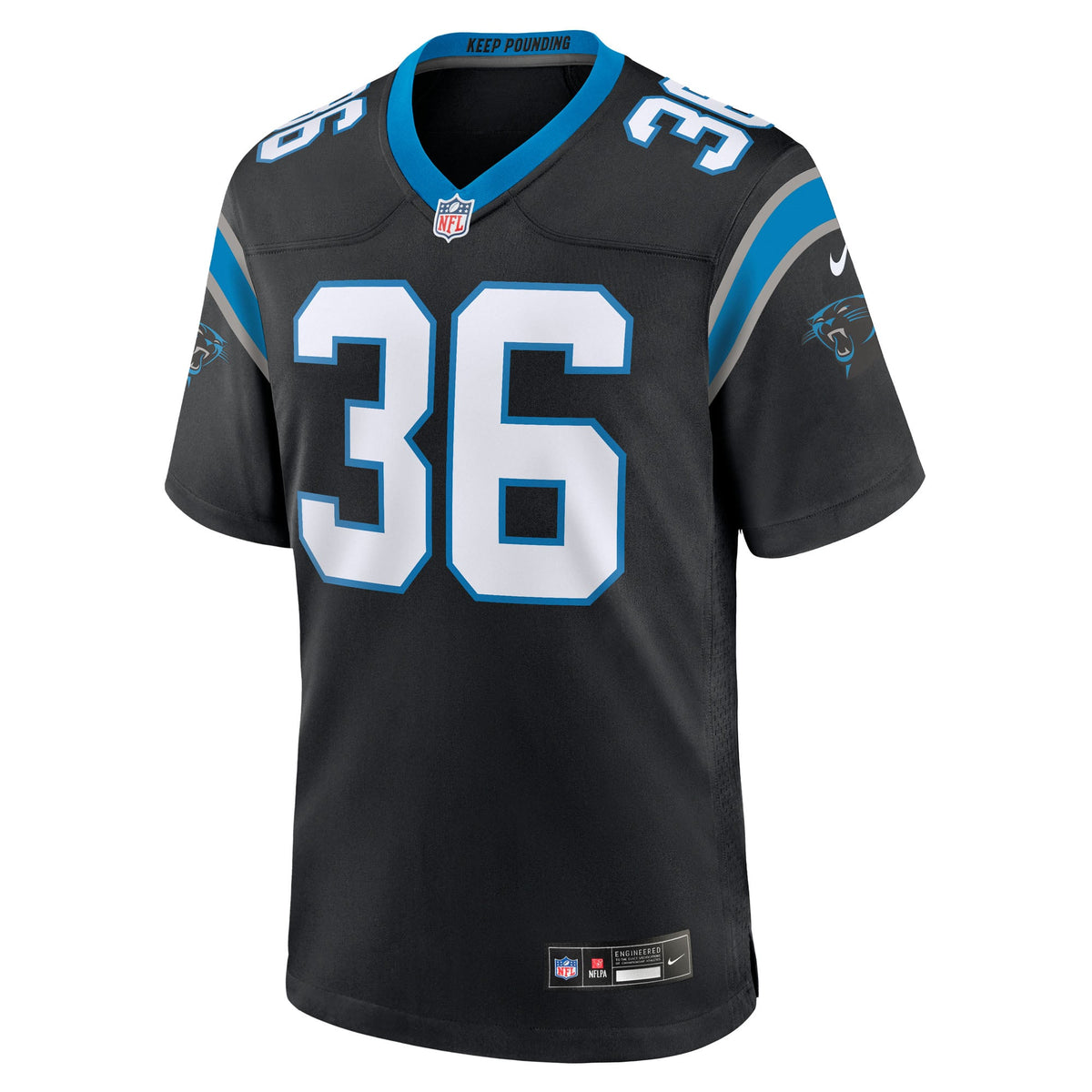 Men's Carolina Panthers Demani Richardson Nike  Black Team Game Jersey