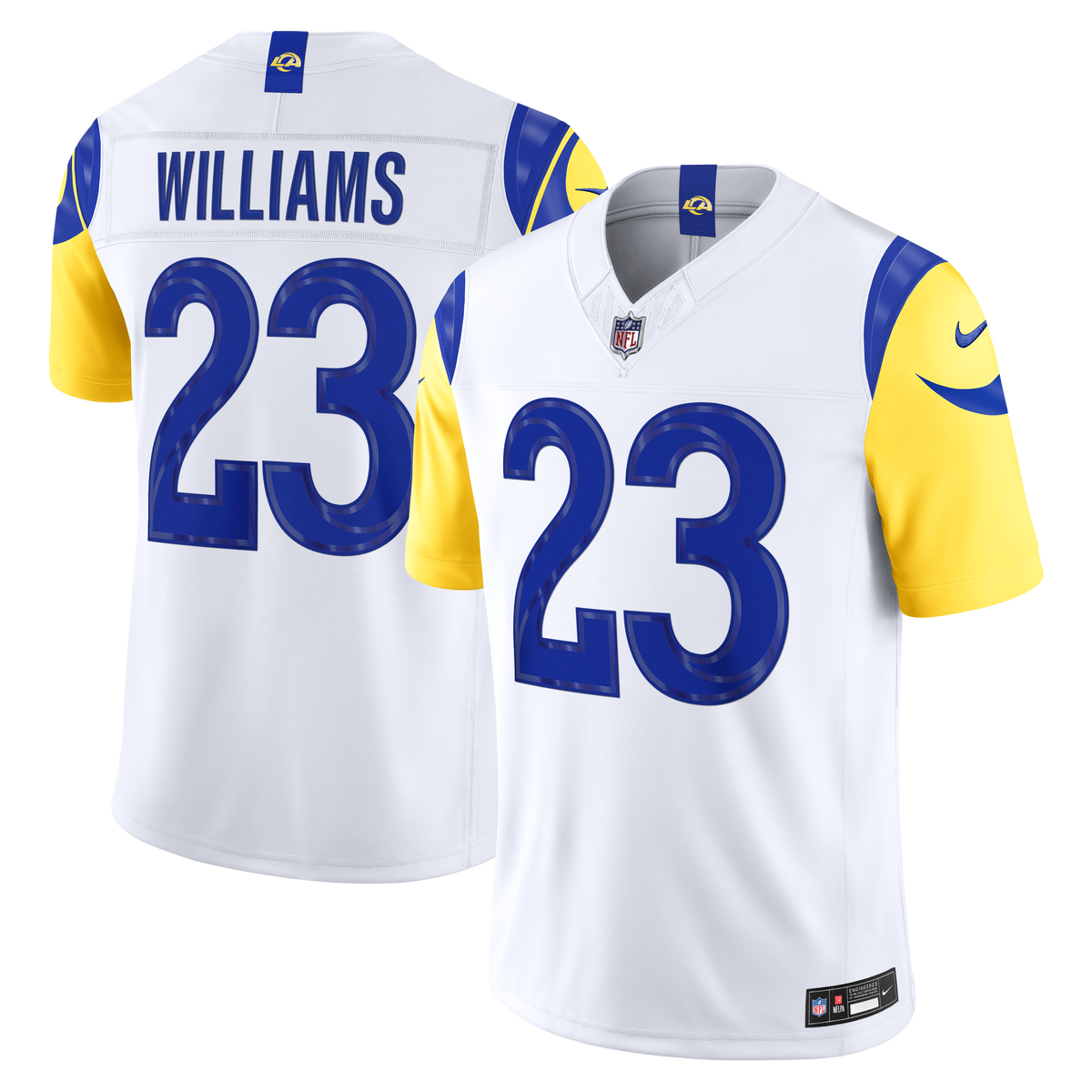 Men's Los Angeles Rams Kyren Williams Nike Classic Sol Vapor F.U.S.E. Stitched Limited Jersey