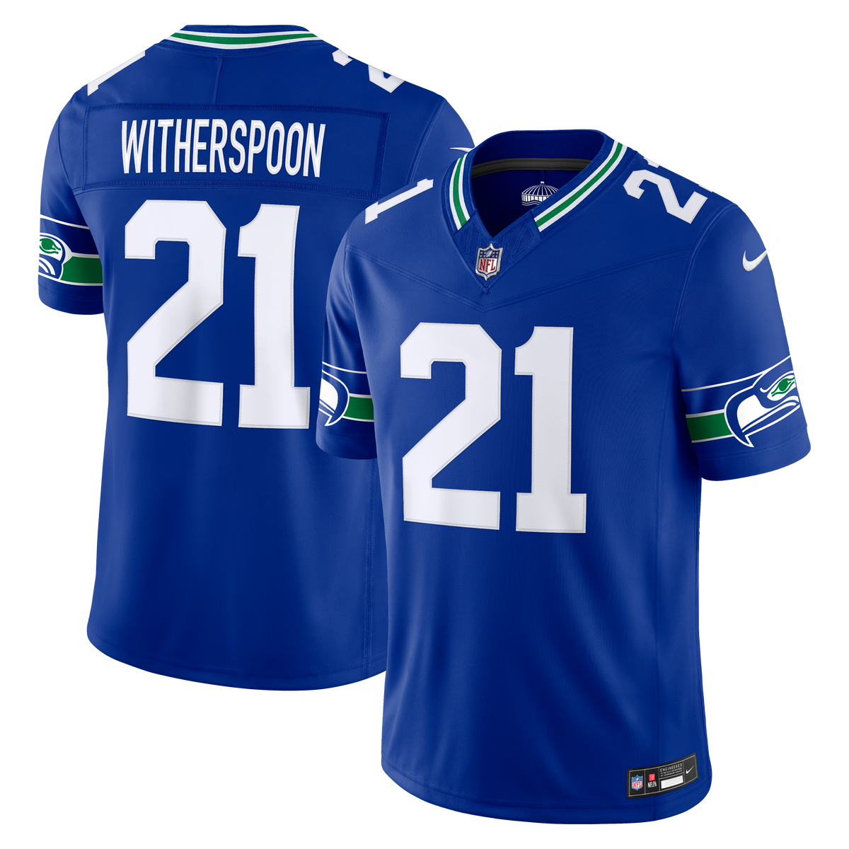 Men's Seattle Seahawks Devon Witherspoon Nike College Navy Team Vapor F.U.S.E. Stitched Limited Jersey