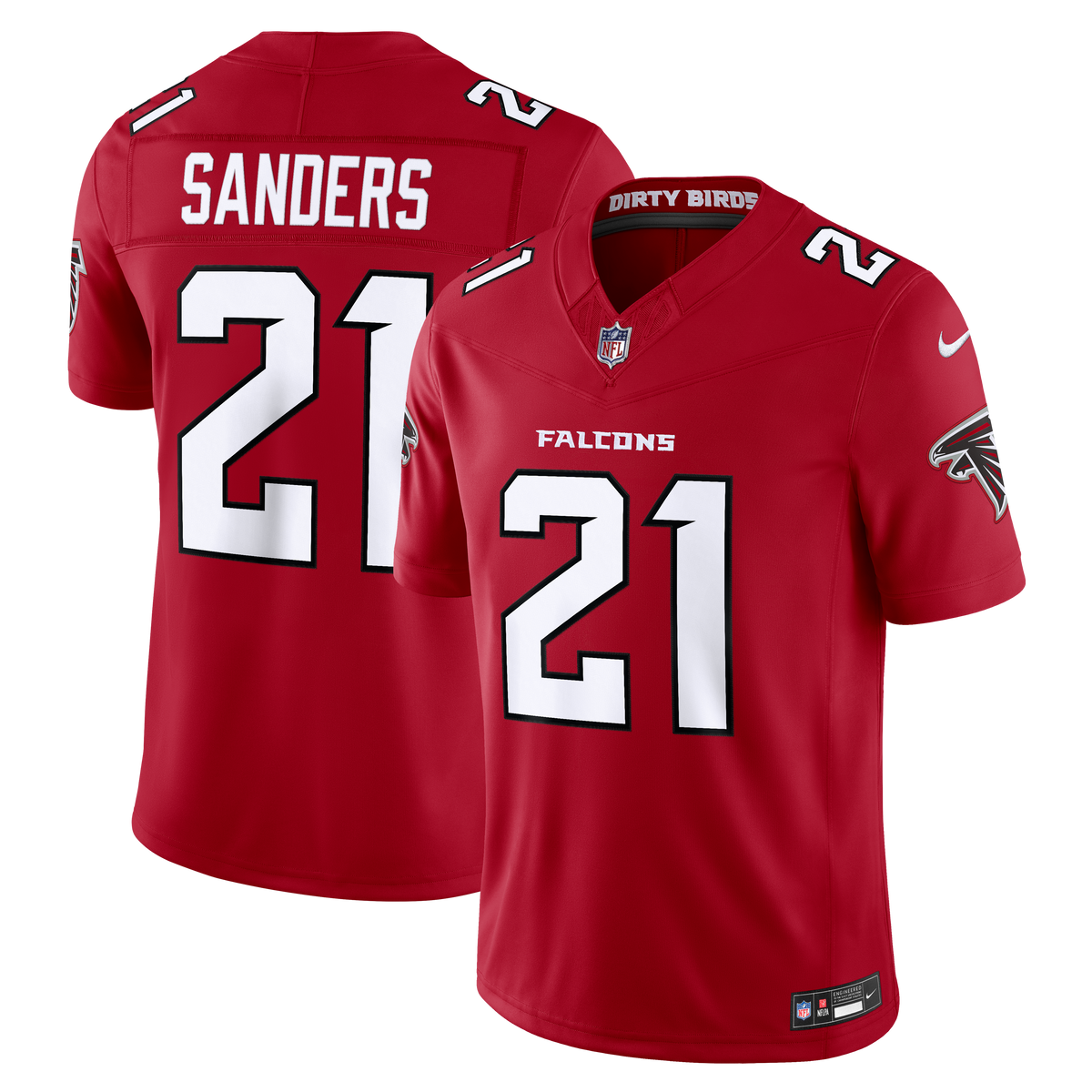 Men's Atlanta Falcons Deion Sanders Nike Black Alternate Throwback Vapor F.U.S.E. Stitched Retired Limited Jersey