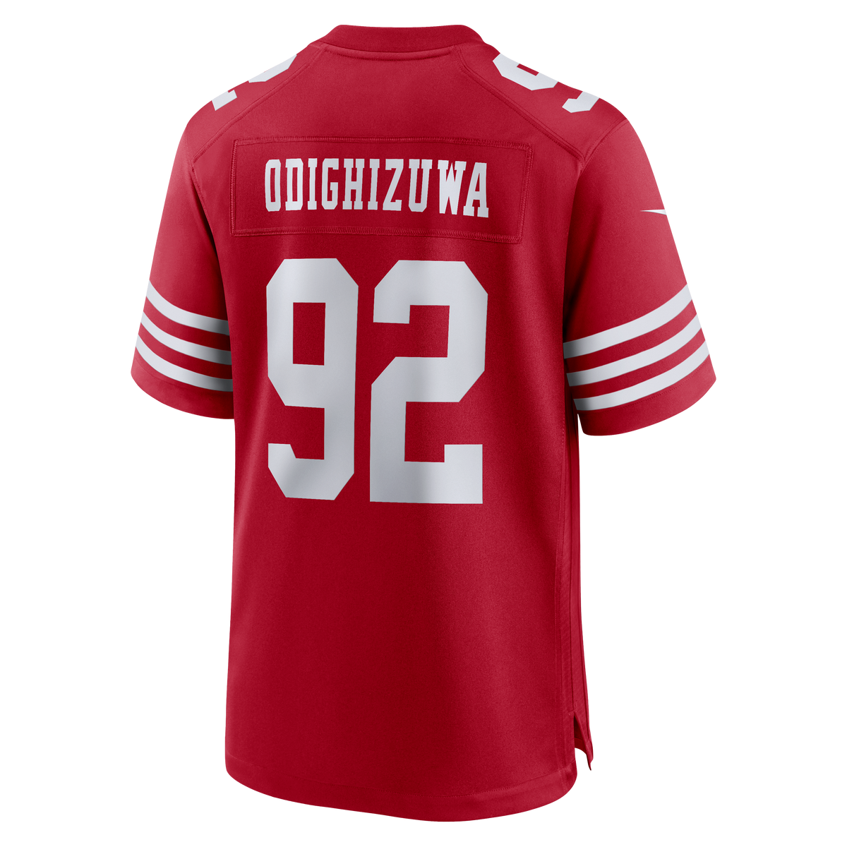 Men's San Francisco 49ers Osa Odighizuwa Nike  Scarlet Team Game Jersey