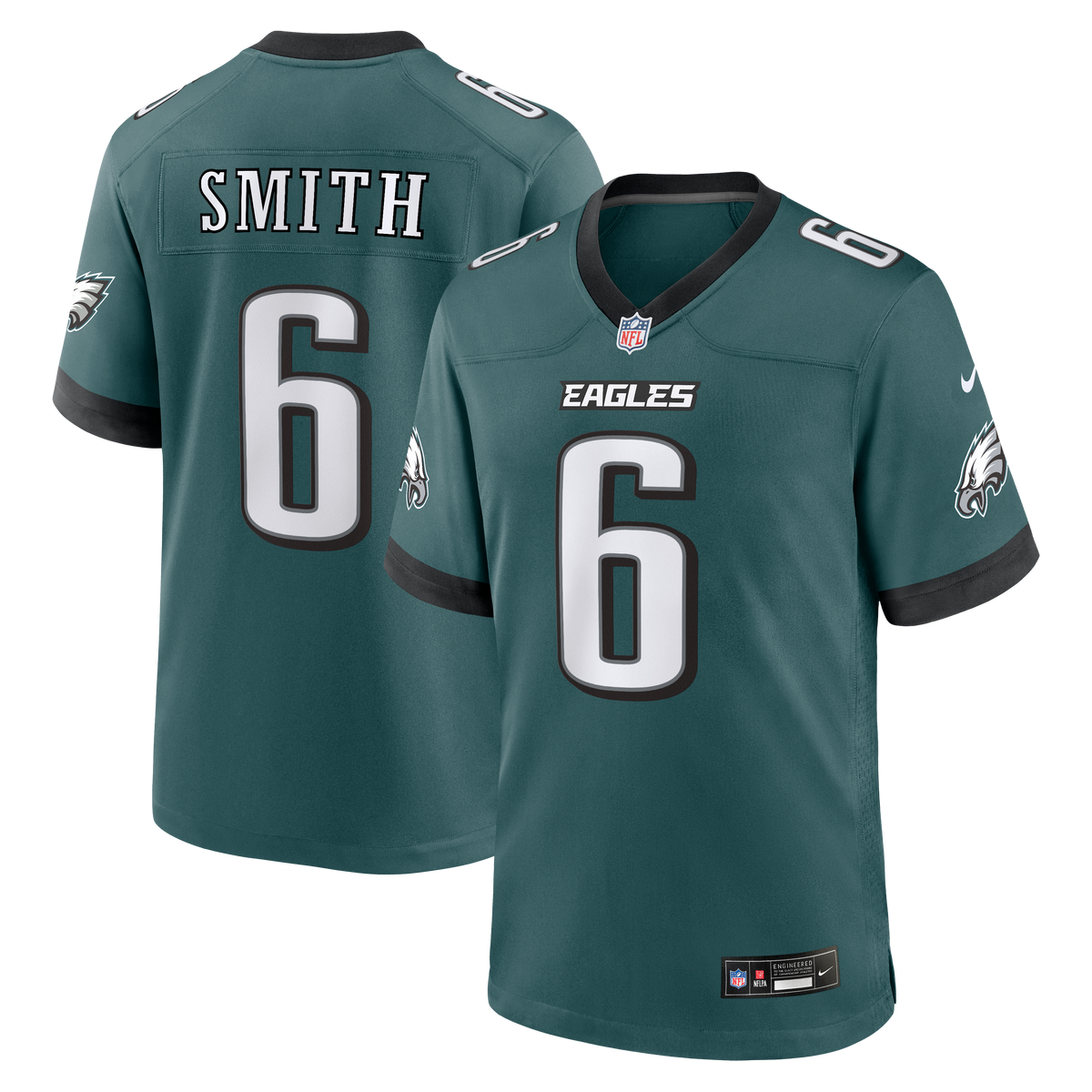 Men's Philadelphia Eagles DeVonta Smith Nike  Midnight Green Team Game Jersey