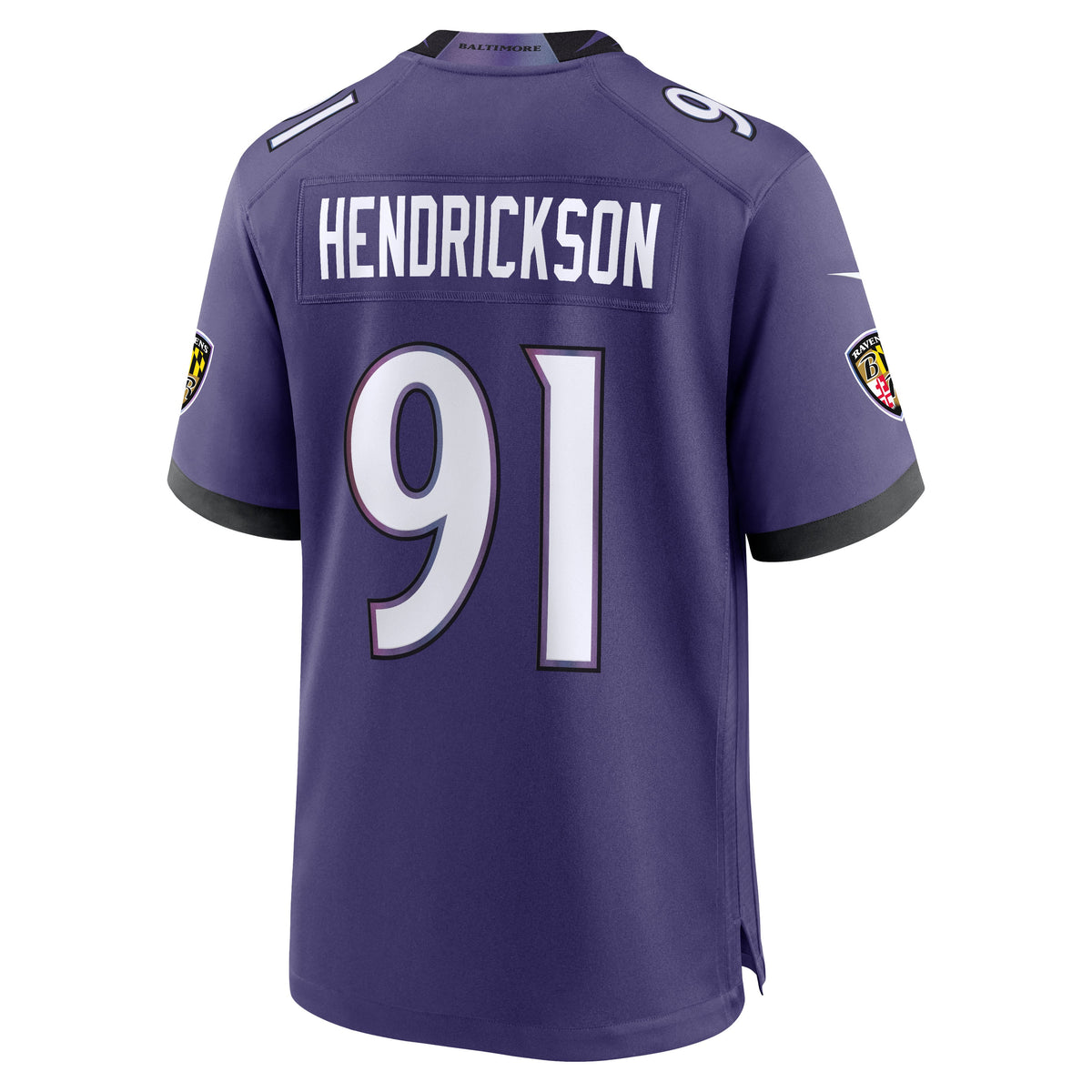 Men's Baltimore Ravens Trey Hendrickson Nike Purple Team Game Jersey
