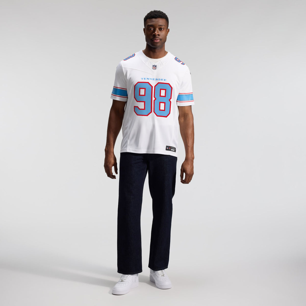Men's Tennessee Titans Jeffery Simmons Nike White Vapor F.U.S.E. Stitched Limited Jersey