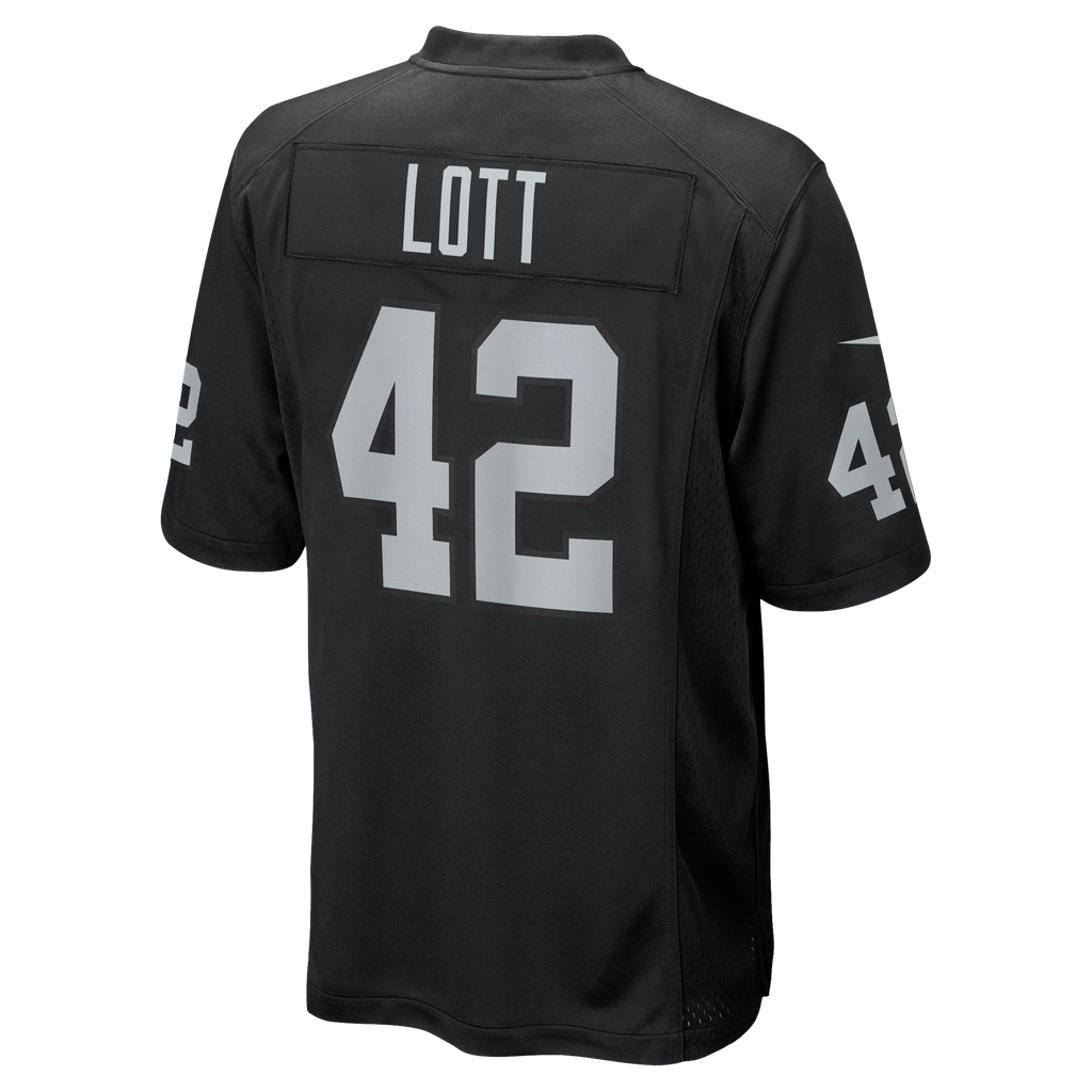 Men's Las Vegas Raiders Ronnie Lott Nike Black Game Retired Player Jersey