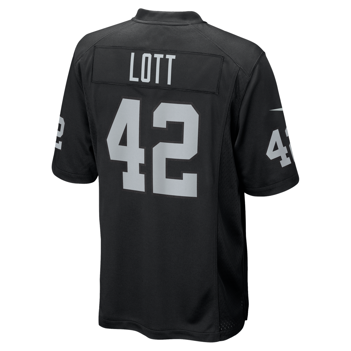 Men's Las Vegas Raiders Ronnie Lott Nike Black Game Retired Player Jersey