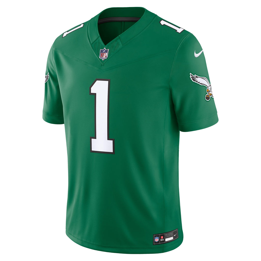 Men's Philadelphia Eagles Jalen Hurts Nike Midnight Green Team Vapor F.U.S.E. Stitched Limited Jersey