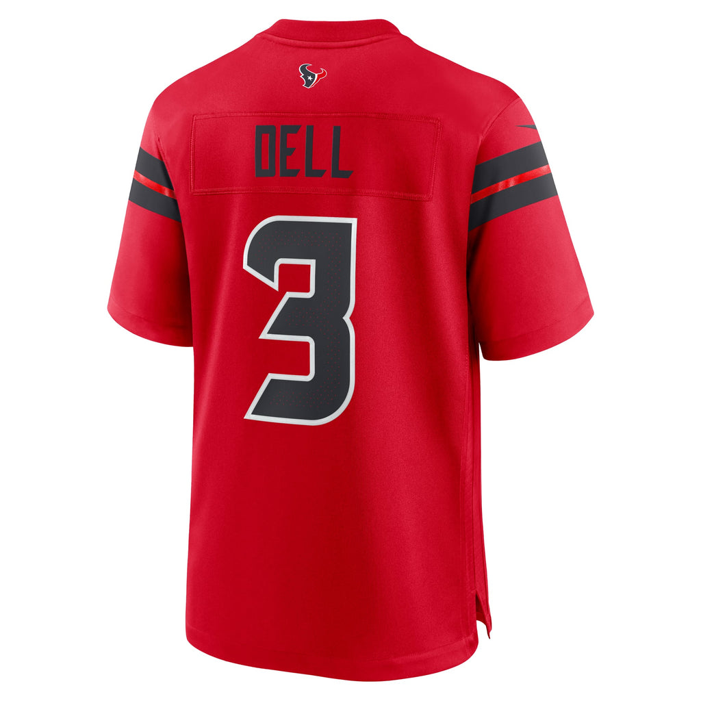 Men's Houston Texans Tank Dell Nike  Red Alternate Game Jersey