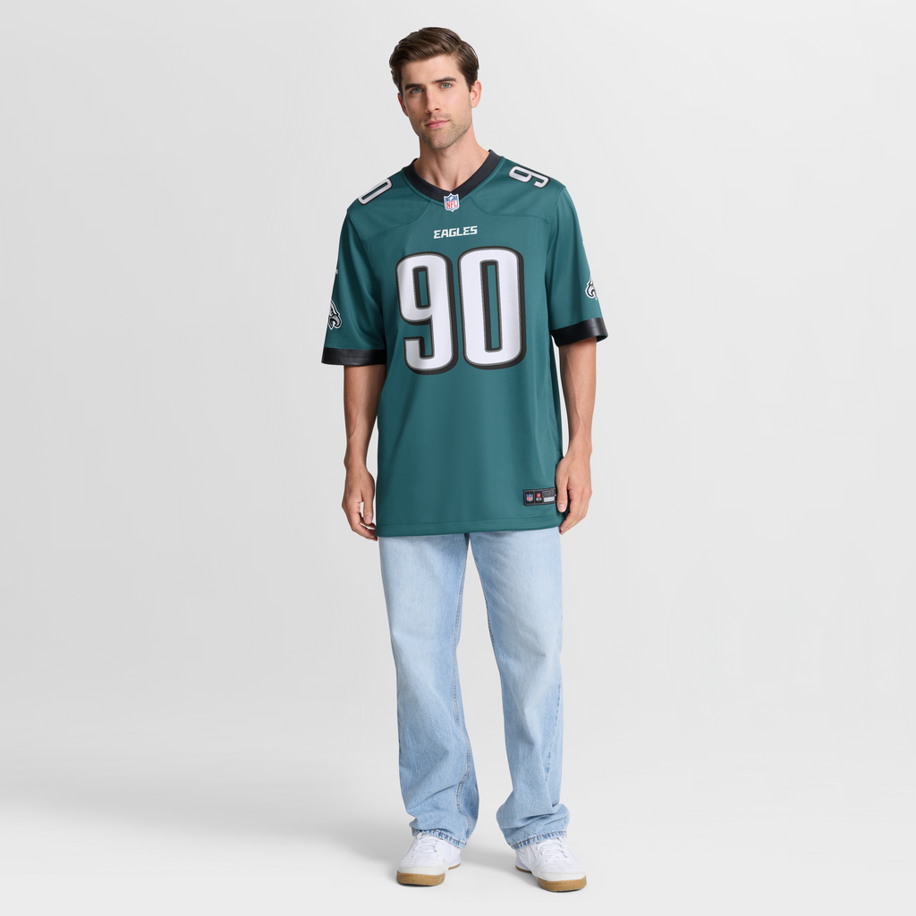 Men's Philadelphia Eagles Jordan Davis Nike Midnight Green Team Game Jersey