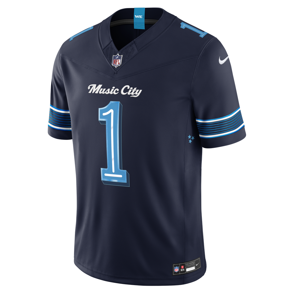 Men's Tennessee Titans Cameron Ward Nike Navy 2026 Rivalries Collection Stitched Limited Jersey