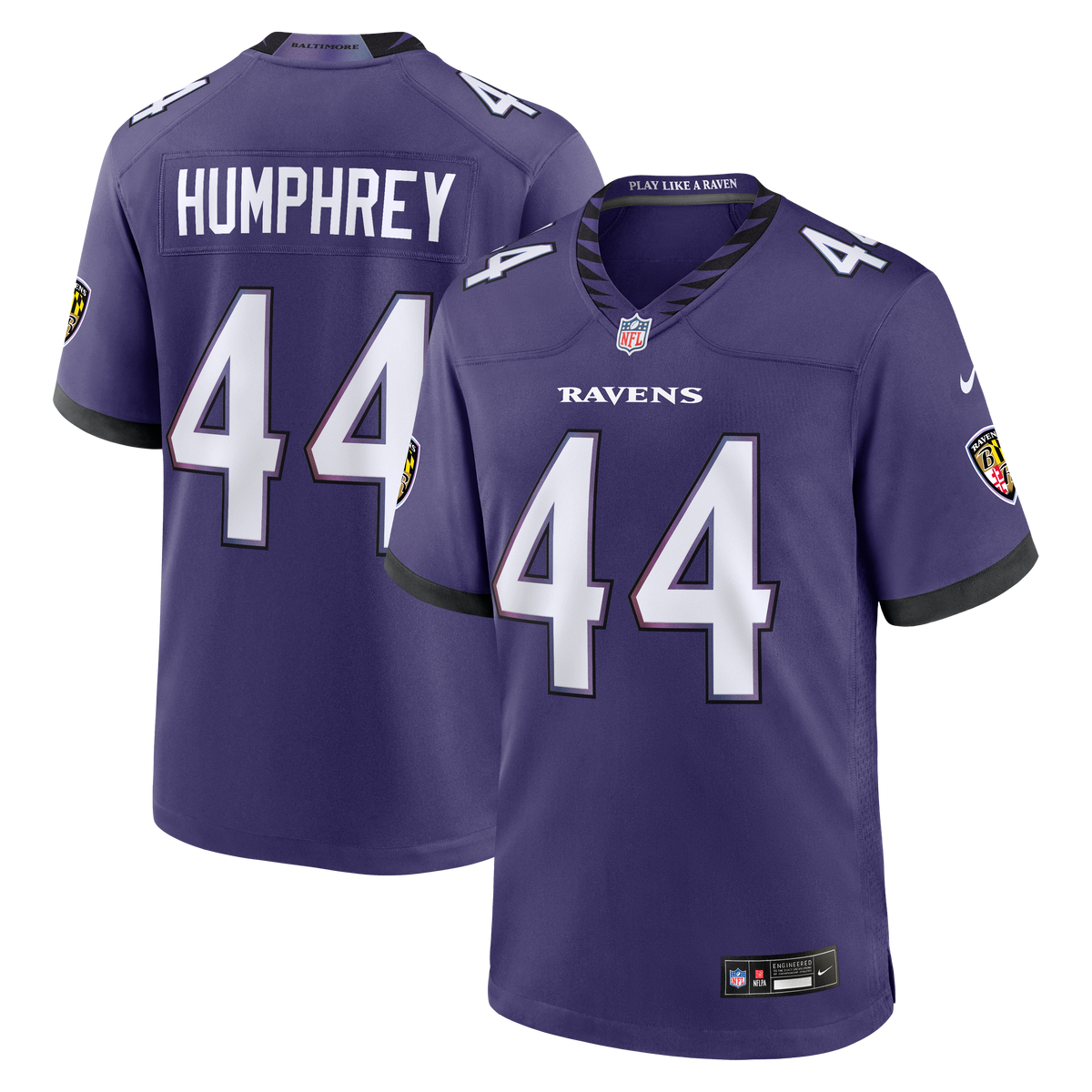 Men's Baltimore Ravens Marlon Humphrey Nike Black Alternate Game Jersey