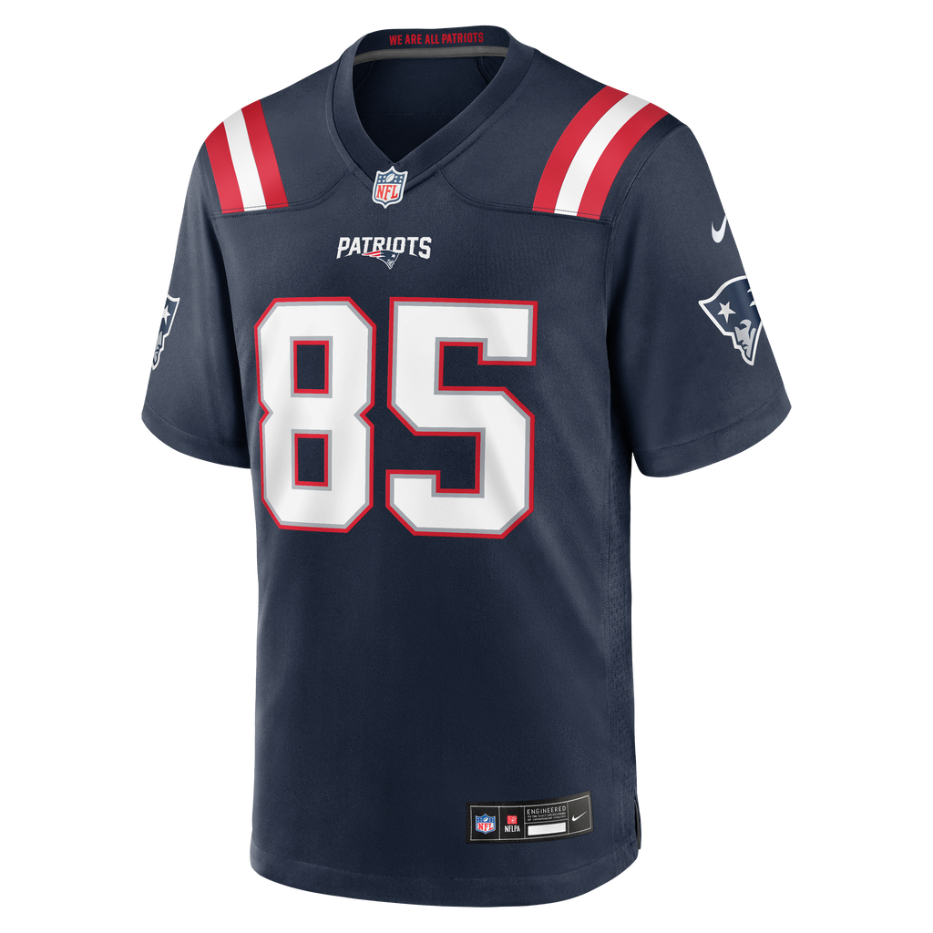 Men's New England Patriots Hunter Henry Nike  Navy Team  Game Jersey